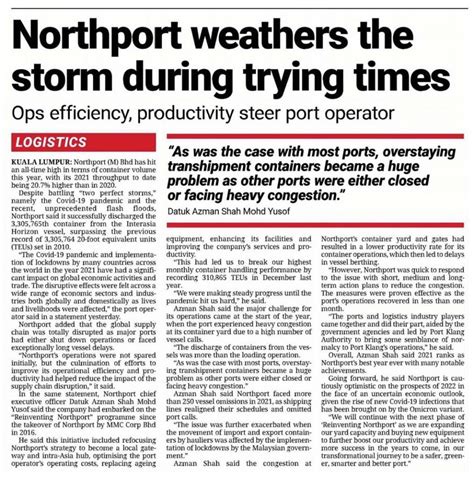 Northport Weathers The Storm During Trying Times Mmc Port