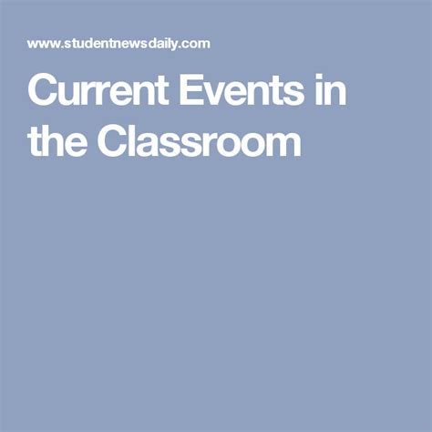 Current Events In The Classroom Current Events Event Current