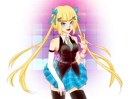 prima pump it up pump it up non web source 1girl blonde hair blue eyes breasts dress