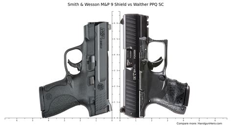 Smith Wesson M P Shield Vs Walther Ppq Sc Size Comparison Handgun