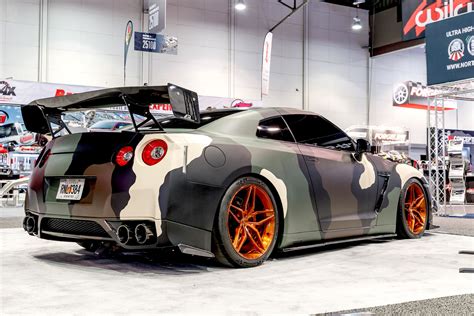 Custom Camo Wrapped Nissan Gt R With Forgeline Wheels