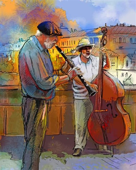 Street Musicians Paint By Number Paint By Numbers For Sale