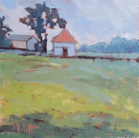 Daily Paintworks Contemporary Landscape Farm Original Oil Painting