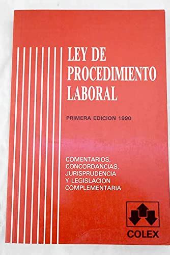 Ley Procedimiento Laboral Jurisprudencia Abebooks