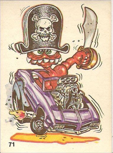 Oddest Odd Rods 71 A Jan 1970 Trading Card By Donruss Cartoon Car
