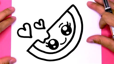 How to draw a girl. HOW TO DRAW A CUTE WATERMELON AND COLORING, DRAW CUTE ...