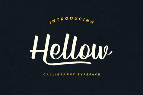 Download Hellow Calligraphy Typeface Font Otf Ttf