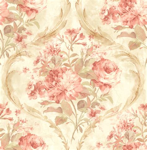 Buy Pink Floral Wallpaper Chinoiserie Wallpaper Rose Wallpaper Vintage