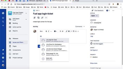 When testing, i don't see an incident or issue being created. How to mention or tag a user in Jira ticket description or ...