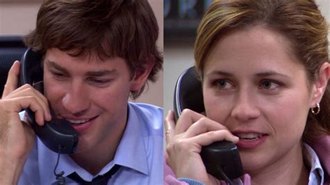 The Office Stars Break Down Jim And Pam S Memorable Phone Call Scene Mashable