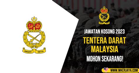 Jawatan Kosong Tentera Darat Malaysia TDM Kini Dibuka Mohon Sekarang