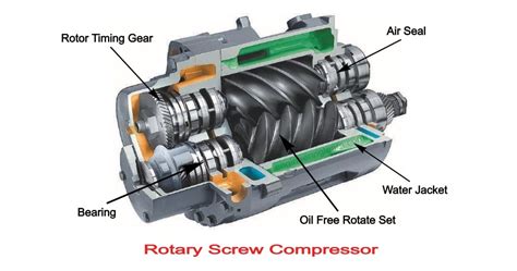 Rotary Screw Compressor Definition Types Working Diagram