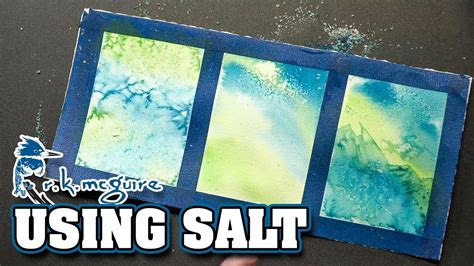 How To Use Salt On A Watercolor Painting R K Mcguire Youtube
