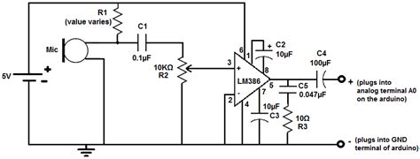 Mic Amplifier Circuit Using Lm358 Circuit Diagram