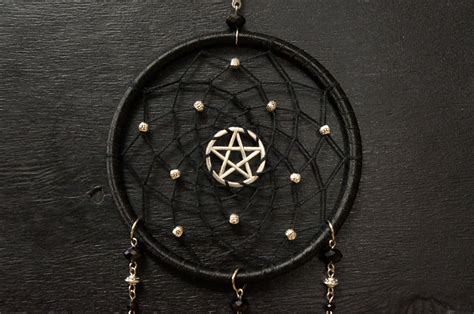 Pentagram Dream Catcher Black Magic Dreamcatcher Haunted Etsy