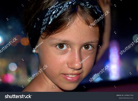 Portrait Girl Night City Lights Stock Photo 2098627564 Shutterstock