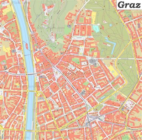 Graz is capital of reichsgau steiermark, duchy of styria, styria. Karte von Graz Zentrum