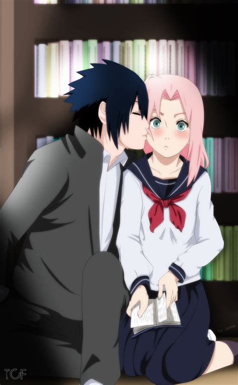 Sakura Haruno And Sasuke Uchiha Kissing