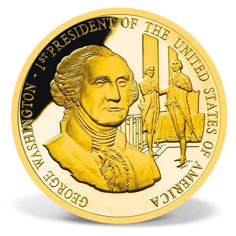 George Washington Presidential Coin Tribute Gold Layered Gold