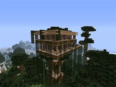 Modern Jungle Tree House Minecraft Project