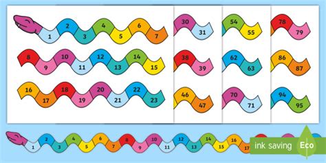 Numbers To 100 Snake Number Track Teacher Made
