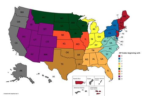 Us Zip Code Map Pdf United States Map