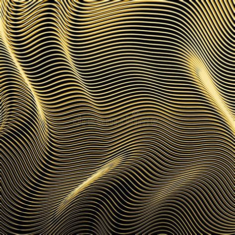 Abstract Gold Wavy Lines Background Stock Image Image Of Element