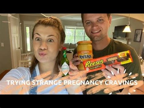Trying Strange Pregnancy Cravings Weeks Pregnant Youtube