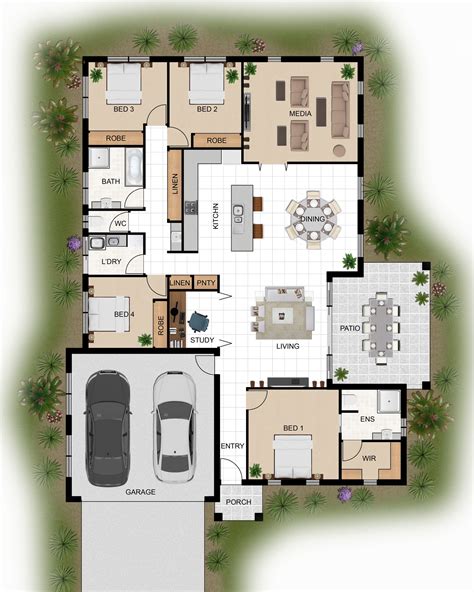2d Colour Floor Plan For A Home Building Company Innisfail Qld House