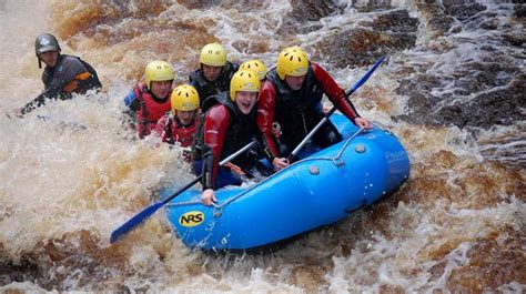 White Water Rafting And Cliff Jumping On The Findhorn River Near Inverness