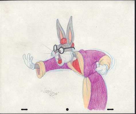 Bugs Bunny As A Director In Purple Robe Looney Tunes Color Art