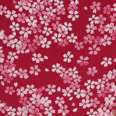 kokka textured japanese kimono fabric red pink white sakura fabric by kokka modes4u
