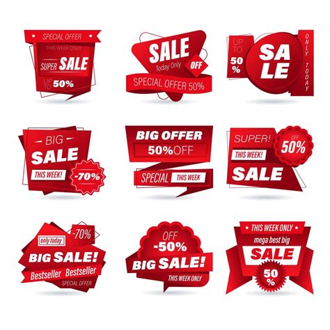 Set Of Retail Sale Badge Or Shopping Stickers 1436277 Vector Art At