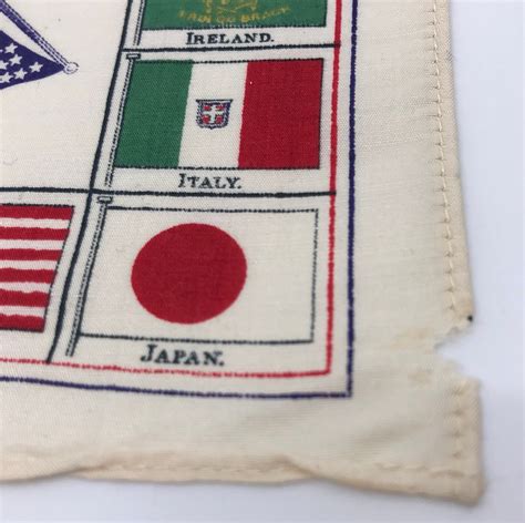 Antique Silk Handkerchief Scarf Flags Of The World US Flag 48 Etsy