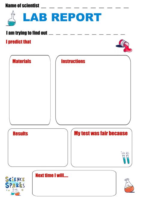 Printable Science Experiment Recording Sheet