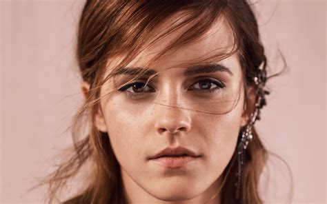 Emma Watson Brown Eyes Auburn Hair Looking At Viewer Actress Girl Wallpaper