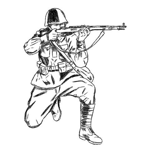 Russian Soldier Sketch By Djakal12 On Deviantart
