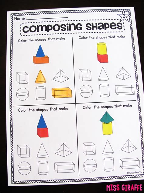 Miss Giraffes Class Composing Shapes In 1st Grade