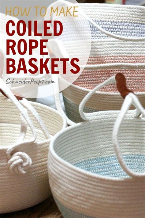 Tips For Making Coiled Rope Baskets Rope Basket Rope Crafts Diy