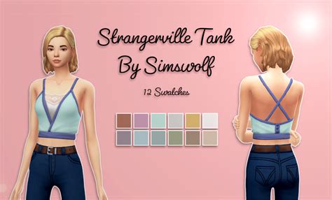 Simswolf Cute Crop Tops Tank Maxis Match