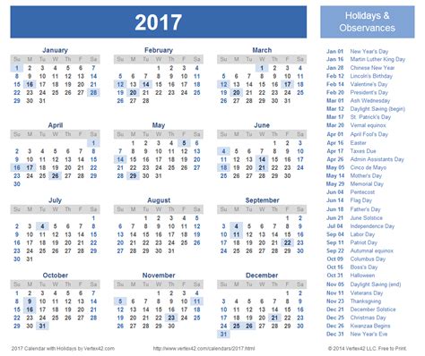 2017 Calendar Canada Calendar Yearly Printable