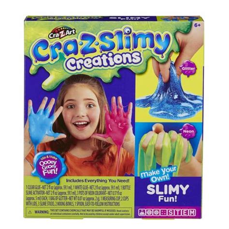 Slime Making Fun Kit Cra Z Slimy Creations Make Your Own Slime Neon