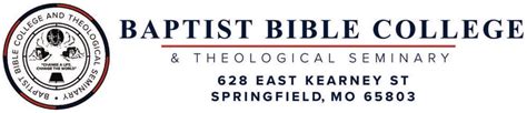 Baptist Bible College And Theological Seminary Seminary Guide Logos