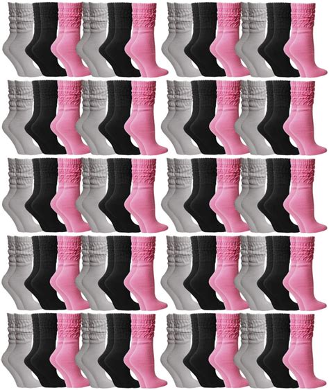 Units Of Yacht Smith Slouch Socks For Women Assorted Pink Black