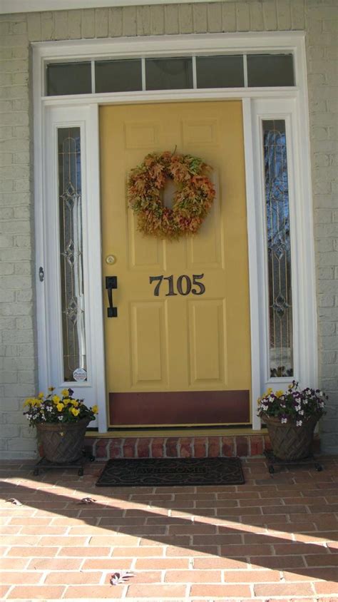 Front Door Colors For Yellow Brick Houses