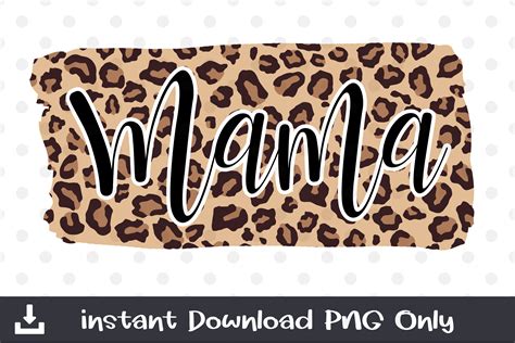 Retro Design Mom Png Design Leopard Mama Png File For Sublimation Printable Cheetah Mom