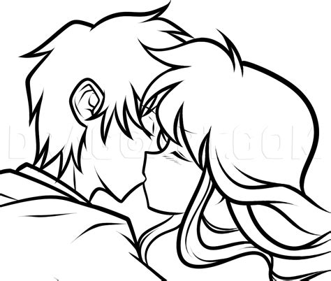 How To Draw Anime Couples Hugging Step By Step