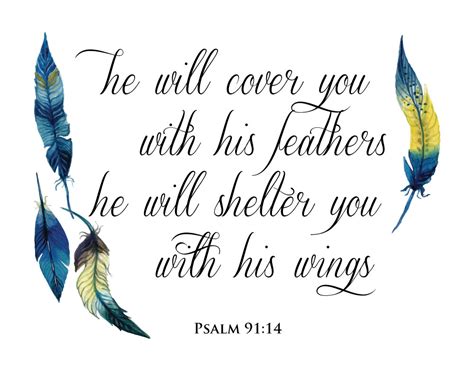 He Will Cover You With His Feathers Psalm 914 Seeds Of Faith