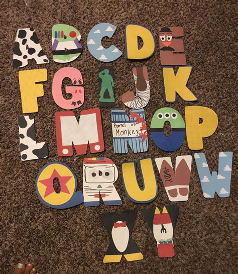 Im Four Letters Away From Finishing The Toy Story Themed Alphabet For