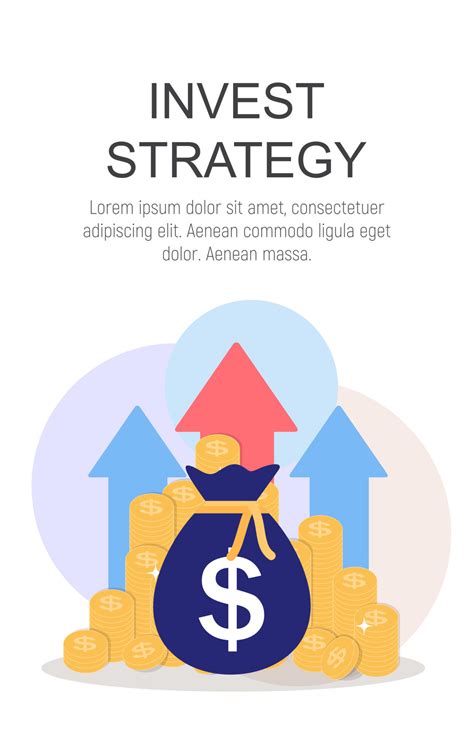 Invest Strategy Concept Flat Background Vector Illustration 4261864